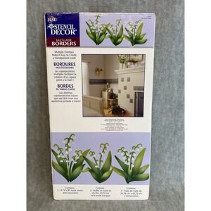 Plaid Stencil Decor Multi Layer Borders Lily of the Valley Wall Stencil‎ Kit NEW